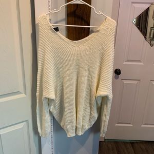 Oversized off the shoulder sweater